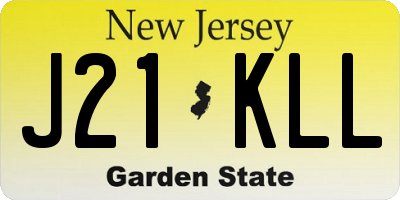 NJ license plate J21KLL