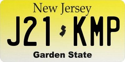 NJ license plate J21KMP