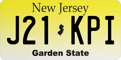 NJ license plate J21KPI