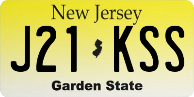 NJ license plate J21KSS