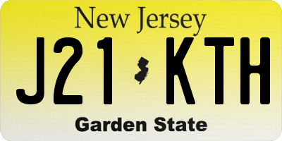 NJ license plate J21KTH