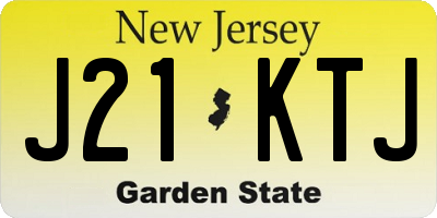 NJ license plate J21KTJ