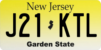 NJ license plate J21KTL