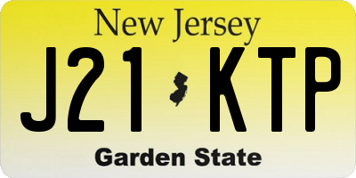 NJ license plate J21KTP
