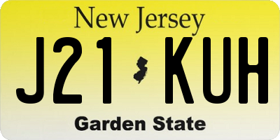 NJ license plate J21KUH