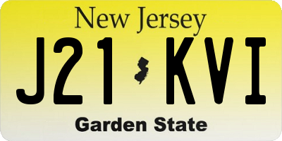 NJ license plate J21KVI