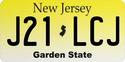 NJ license plate J21LCJ