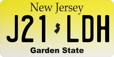 NJ license plate J21LDH