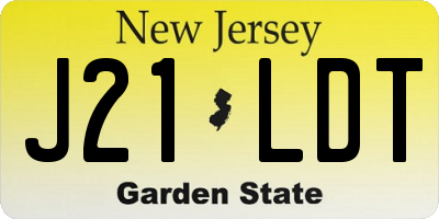 NJ license plate J21LDT