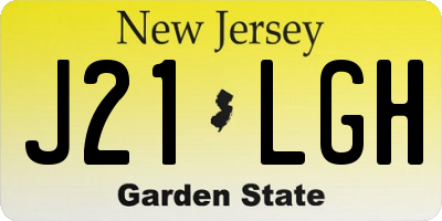 NJ license plate J21LGH