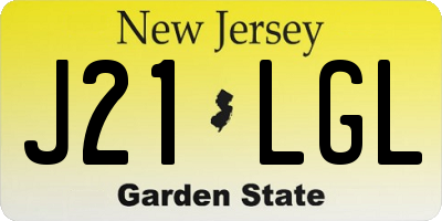 NJ license plate J21LGL