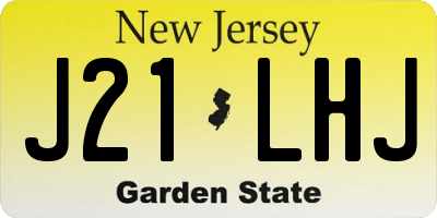 NJ license plate J21LHJ