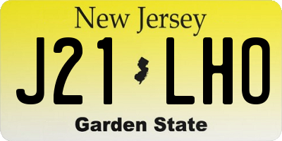NJ license plate J21LHO
