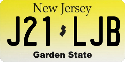NJ license plate J21LJB