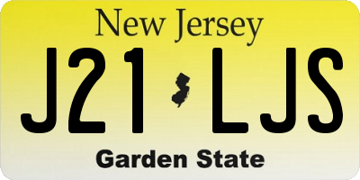NJ license plate J21LJS