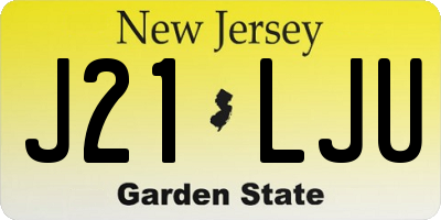 NJ license plate J21LJU