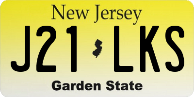 NJ license plate J21LKS
