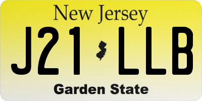 NJ license plate J21LLB