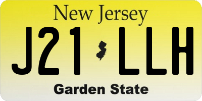 NJ license plate J21LLH