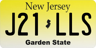 NJ license plate J21LLS