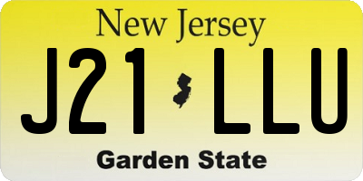 NJ license plate J21LLU