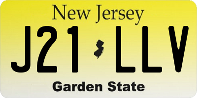 NJ license plate J21LLV