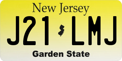 NJ license plate J21LMJ
