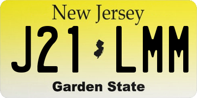 NJ license plate J21LMM