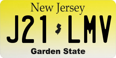 NJ license plate J21LMV