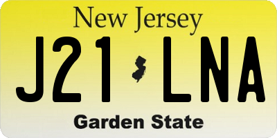 NJ license plate J21LNA
