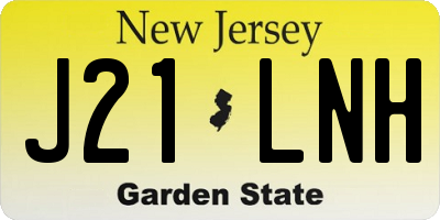 NJ license plate J21LNH