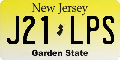NJ license plate J21LPS