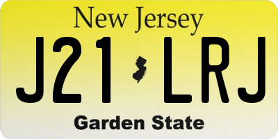 NJ license plate J21LRJ