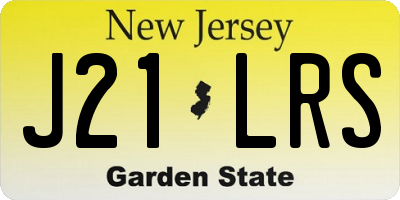 NJ license plate J21LRS