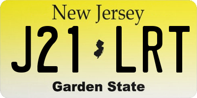 NJ license plate J21LRT