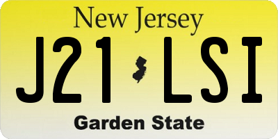 NJ license plate J21LSI