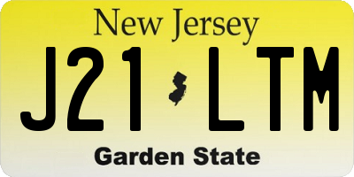 NJ license plate J21LTM