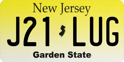 NJ license plate J21LUG