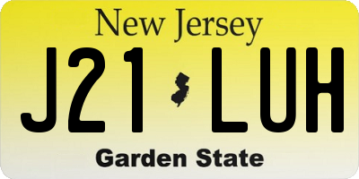 NJ license plate J21LUH