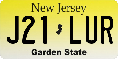 NJ license plate J21LUR