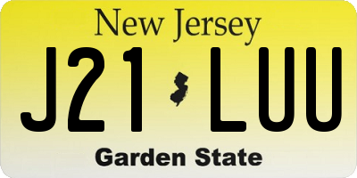 NJ license plate J21LUU
