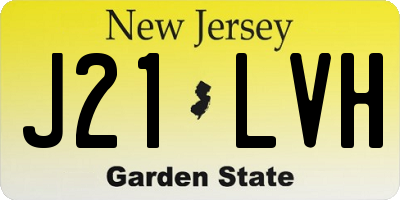 NJ license plate J21LVH