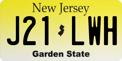 NJ license plate J21LWH