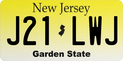 NJ license plate J21LWJ