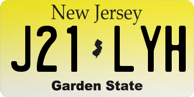 NJ license plate J21LYH