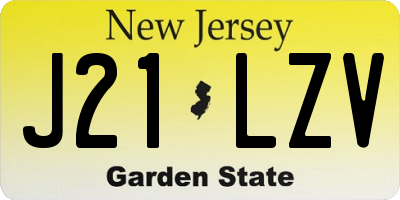 NJ license plate J21LZV