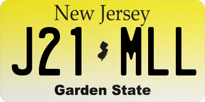 NJ license plate J21MLL