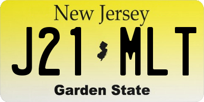 NJ license plate J21MLT
