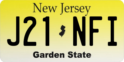 NJ license plate J21NFI