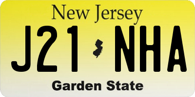 NJ license plate J21NHA